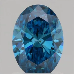 1.06ct OVAL Fancy Vivid Blue VVS2 Coloured Lab diamond