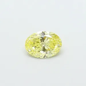 0.36ct OVAL Fancy Intense Yellow VS2 Coloured Lab diamond