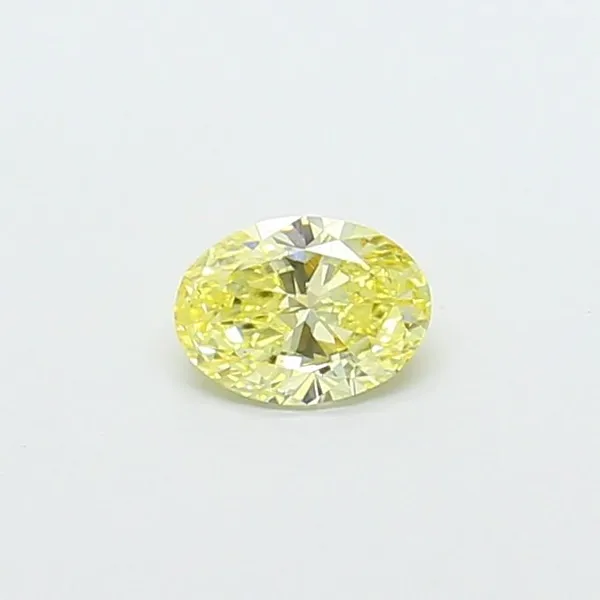 0.36ct OVAL Fancy Intense Yellow VS2 Coloured Lab diamond