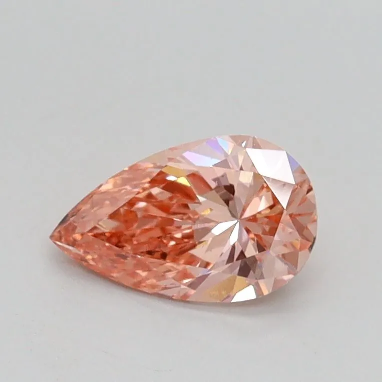 0.54ct PEAR Fancy Intense Pink VS1 Coloured Lab diamond
