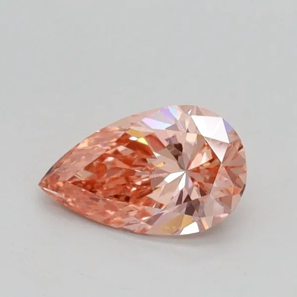 0.54ct PEAR Fancy Intense Pink VS1 Coloured Lab diamond