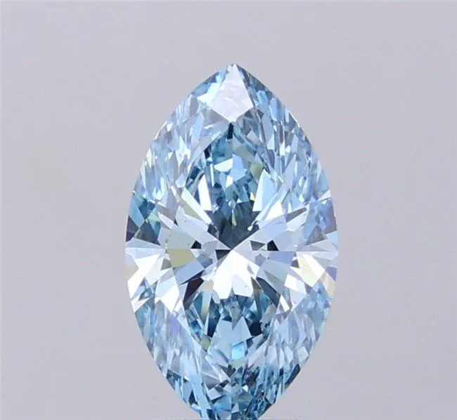 2.10ct MARQUISE Fancy Vivid Blue VS2 Coloured Lab diamond
