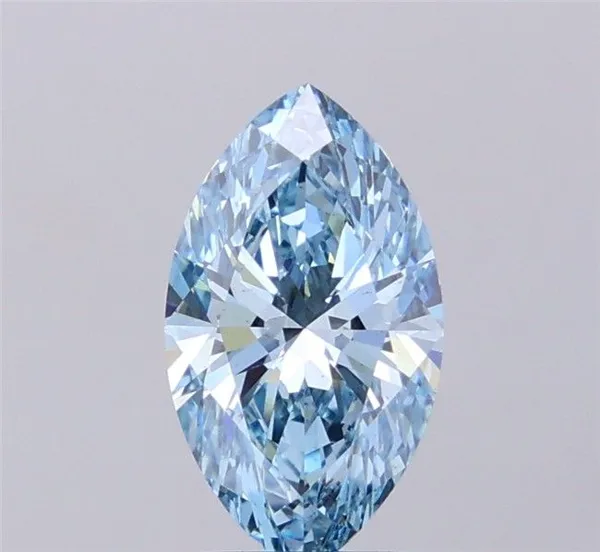 2.1ct MARQUISE Fancy Vivid Blue VS2 Coloured Lab diamond