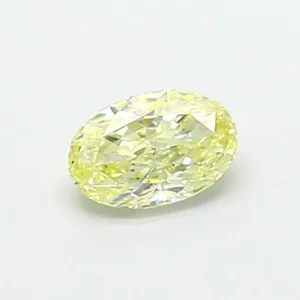0.76ct OVAL Fancy Light Yellow SI1 Coloured Lab diamond