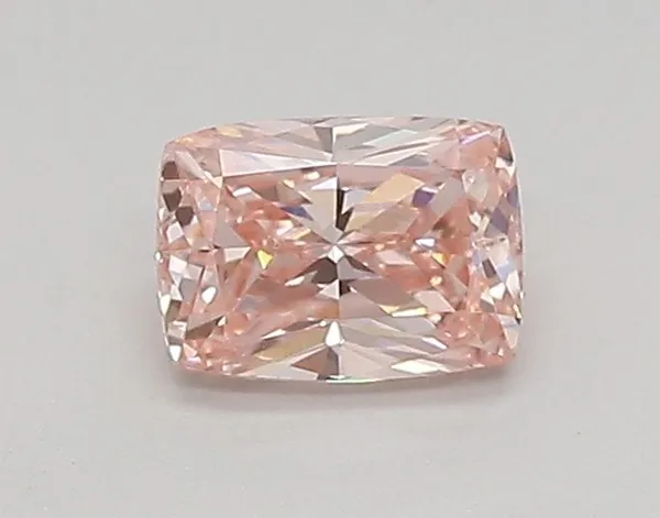 0.43ct CUSHION Fancy Vivid Pink VS1 Coloured Lab diamond