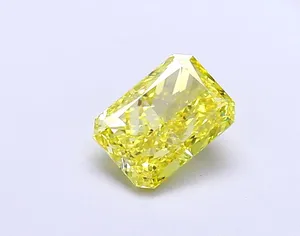 1.03ct RADIANT Fancy Vivid Yellow VS1 Coloured Lab diamond