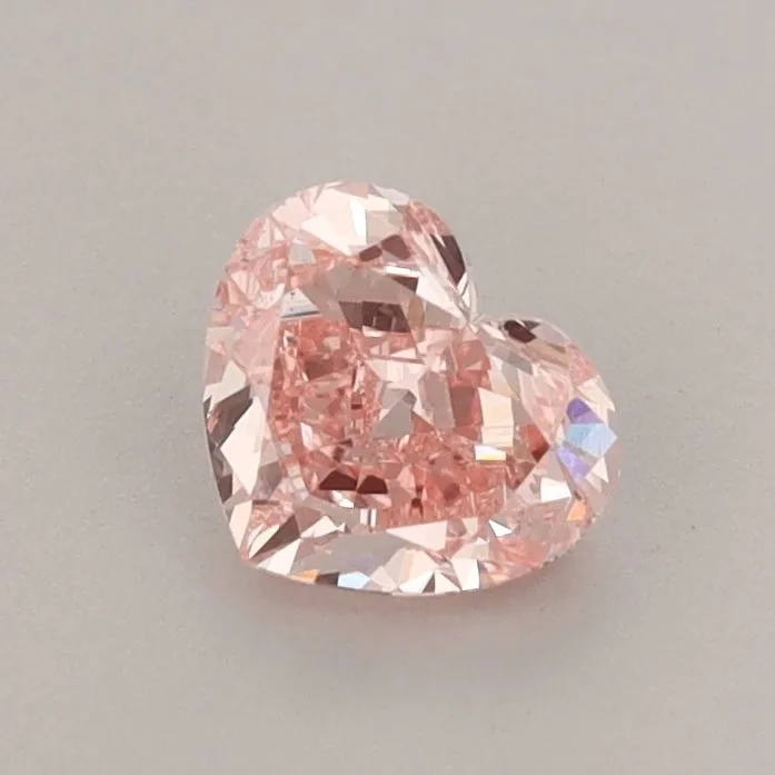 0.70ct HEART Fancy Vivid Pink VS2 Coloured Lab diamond