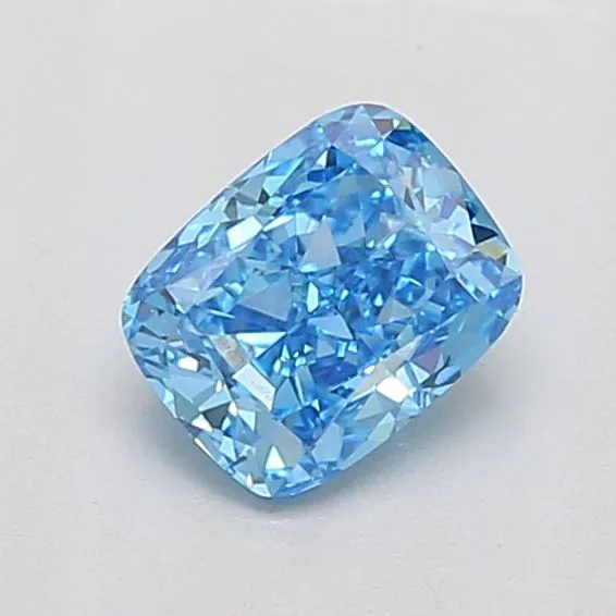 0.92ct CUSHION Fancy Vivid Blue VS1 Coloured Lab diamond