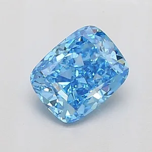 0.92ct CUSHION Fancy Vivid Blue VS1 Coloured Lab diamond