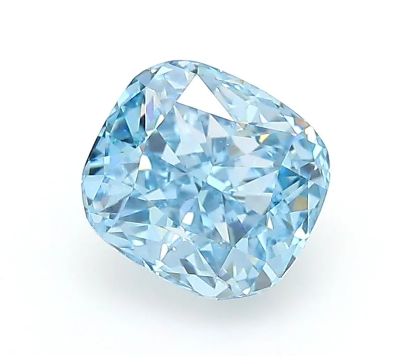 1.02ct CUSHION Fancy Vivid Blue VS1 Coloured Lab diamond