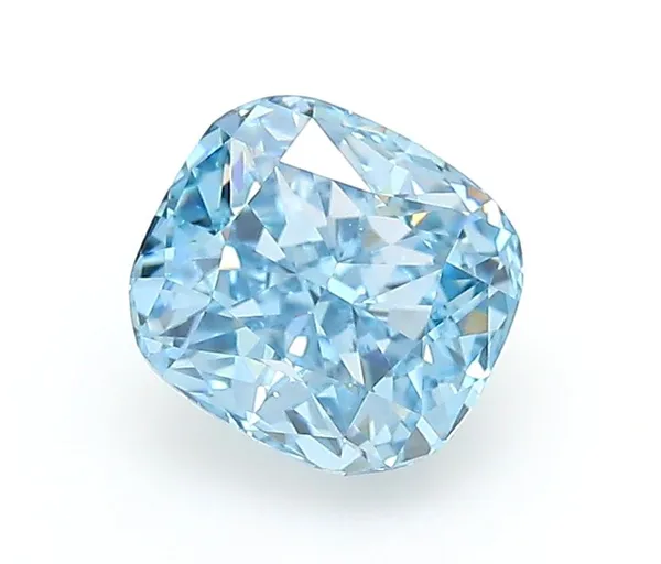 1.02ct CUSHION Fancy Vivid Blue VS1 Coloured Lab diamond