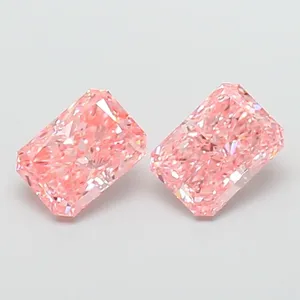 1.26ct RADIANT Fancy Vivid Pink VS2 Coloured Lab diamond