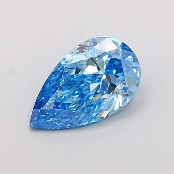 0.83ct PEAR Fancy Vivid Blue VS1 Coloured Lab diamond