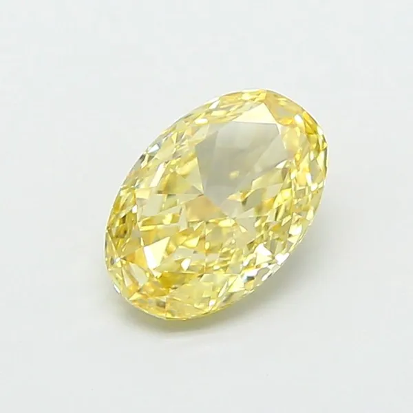 1.01ct OVAL Fancy Intense Yellow VS1 Coloured Lab diamond