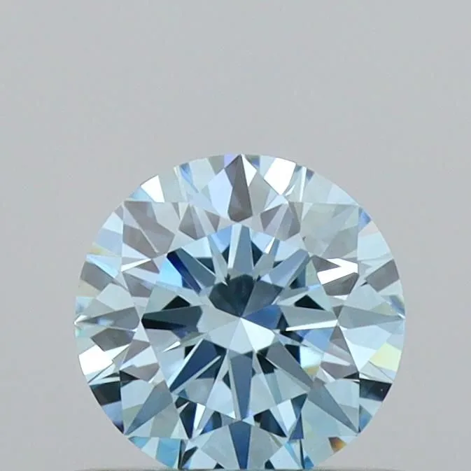 0.53ct ROUND Fancy Intense Blue VVS2 Coloured Lab diamond