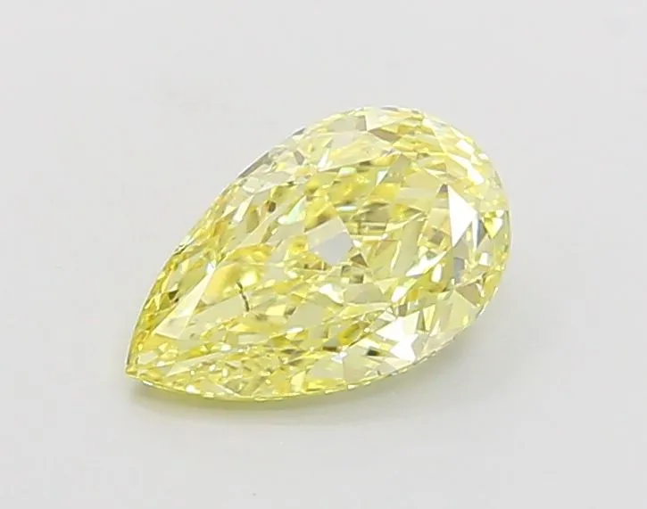 0.95ct PEAR Fancy Intense Yellow SI1 Coloured Lab diamond