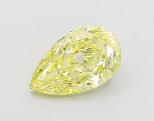 0.95ct PEAR Fancy Intense Yellow SI1 Coloured Lab diamond