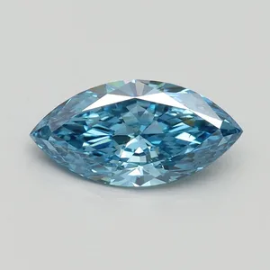 1ct MARQUISE Fancy Vivid Blue VS2 Coloured Lab diamond