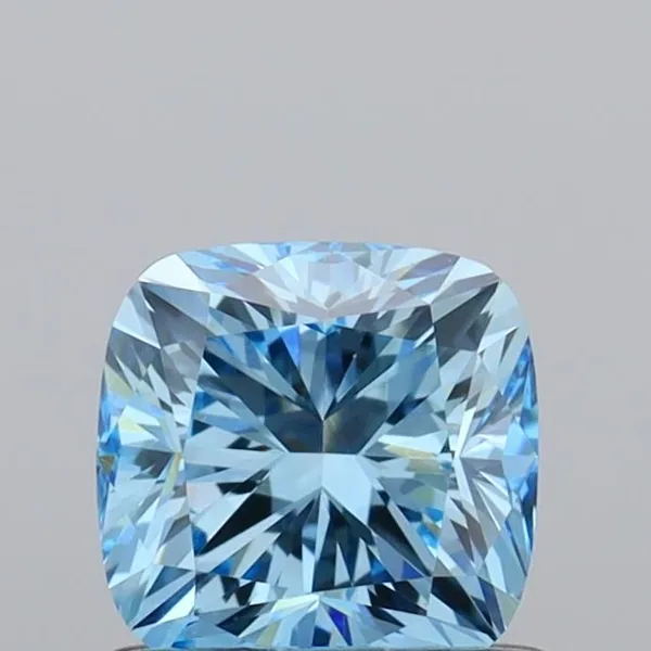 1.01ct CUSHION Fancy Vivid Blue VS1 Coloured Lab diamond