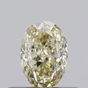 0.34ct OVAL Fancy Light Yellow VS1 Coloured Lab diamond