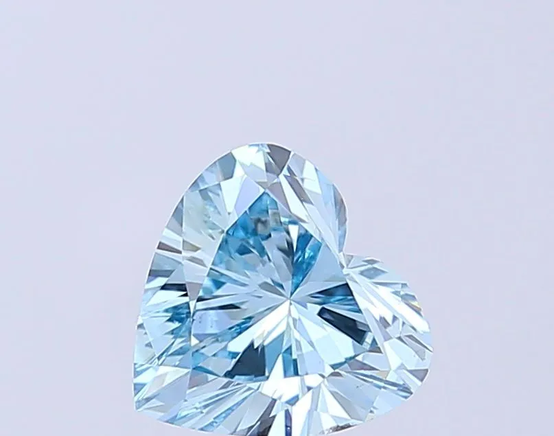 1.51ct HEART Fancy Intense Blue VS2 Coloured Lab diamond