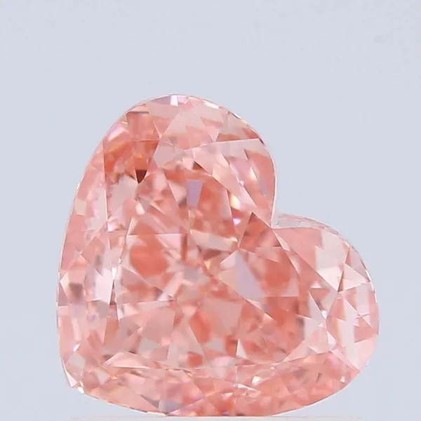 1.02ct HEART Fancy Vivid Pink VS2 Coloured Lab diamond