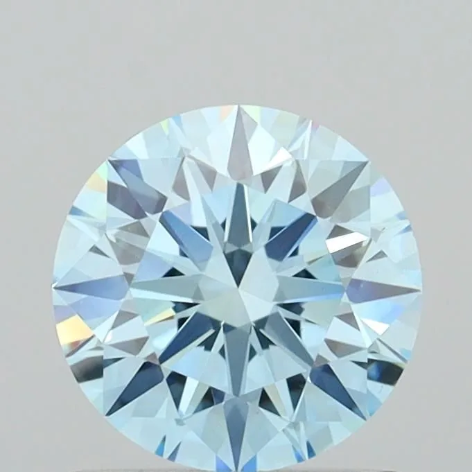 1.05ct ROUND Fancy Vivid Blue VVS2 Coloured Lab diamond