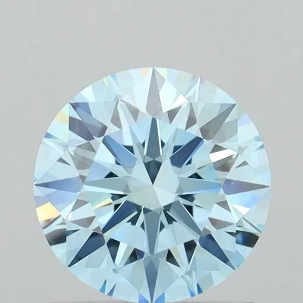 1.05ct ROUND Fancy Vivid Blue VVS2 Coloured Lab diamond