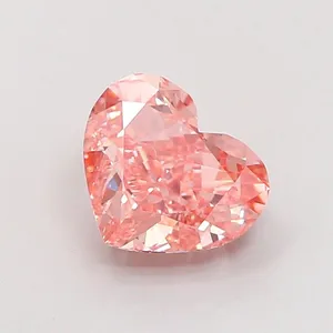 1.9ct HEART Fancy Intense Pink VVS2 Coloured Lab diamond
