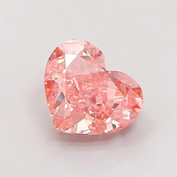 1.9ct HEART Fancy Intense Pink VVS2 Coloured Lab diamond