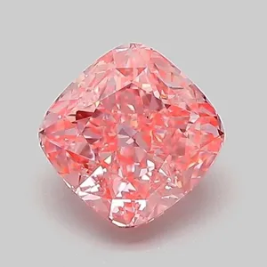 1.03ct CUSHION Fancy Vivid Pink VS1 Coloured Lab diamond