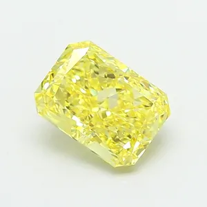 1.44ct RADIANT Fancy Vivid Yellow VS1 Coloured Lab diamond