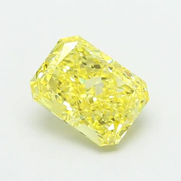 1.44ct RADIANT Fancy Vivid Yellow VS1 Coloured Lab diamond