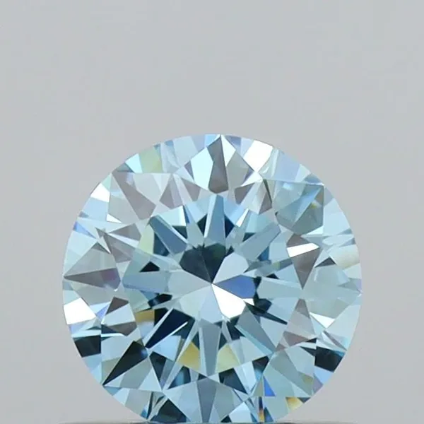 0.55ct ROUND Fancy Intense Blue VVS2 Coloured Lab diamond