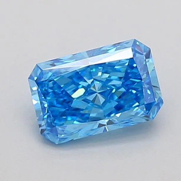 0.97ct RADIANT Fancy Vivid Blue VS1 Coloured Lab diamond