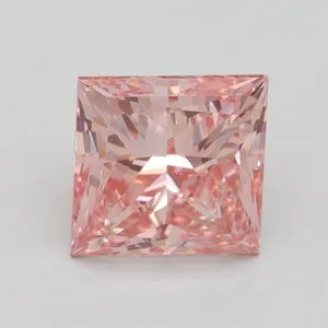 2.02ct PRINCESS Fancy Intense Pink VS2 Coloured Lab diamond