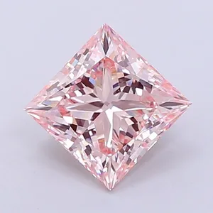 1.92ct PRINCESS Fancy Intense Pink VVS2 Coloured Lab diamond