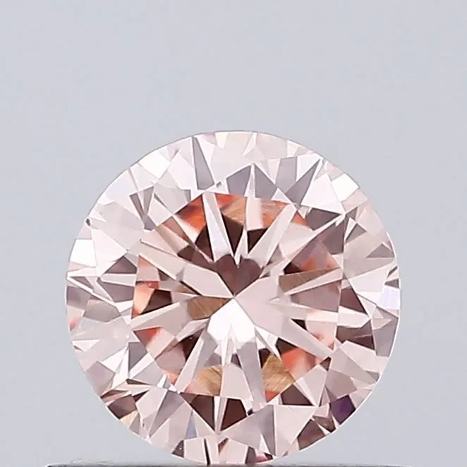 0.63ct ROUND Fancy Intense Pink VVS2 Coloured Lab diamond