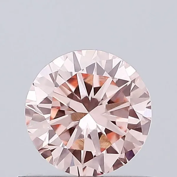 0.63ct ROUND Fancy Intense Pink VVS2 Coloured Lab diamond