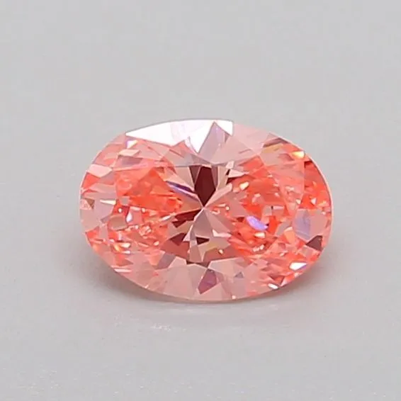 0.45ct OVAL Fancy Vivid Pink VS2 Coloured Lab diamond