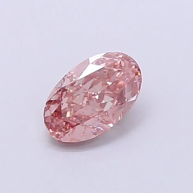 1.01ct OVAL Fancy Intense Brownish Pink VVS1 Coloured Lab diamond