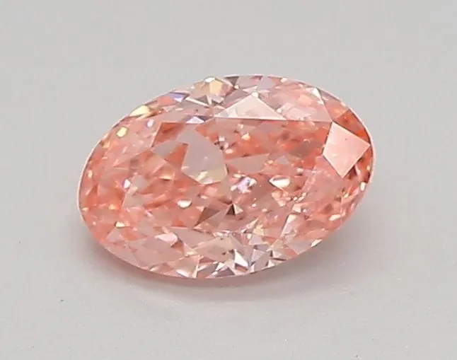 0.43ct OVAL Fancy Vivid Pink VVS2 Coloured Lab diamond