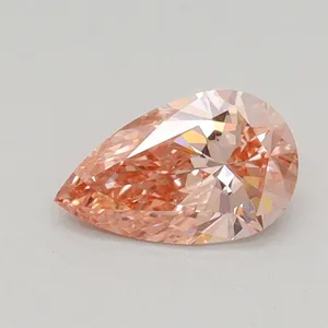 0.51ct PEAR Fancy Intense Pink VS1 Coloured Lab diamond