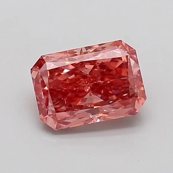 1.36ct RADIANT Fancy Vivid Brownish Pink SI1 Coloured Lab diamond