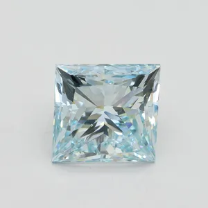 5.01ct PRINCESS Fancy Intense Blue SI1 Coloured Lab diamond