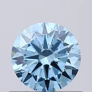0.48ct ROUND Fancy Vivid Blue VS1 Coloured Lab diamond