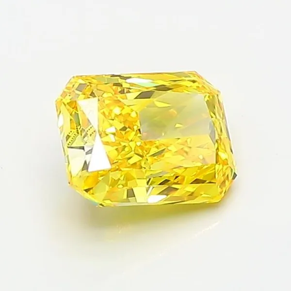 1.1ct RADIANT Fancy Vivid Yellow VVS2 Coloured Lab diamond