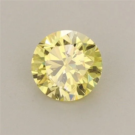 0.50ct ROUND Fancy Vivid Yellow VS1 Coloured Lab diamond