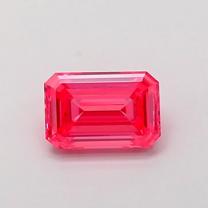 0.99ct EMERALD Fancy Vivid Pink VVS1 Coloured Lab diamond