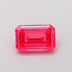 0.99ct EMERALD Fancy Vivid Pink VVS1 Coloured Lab diamond